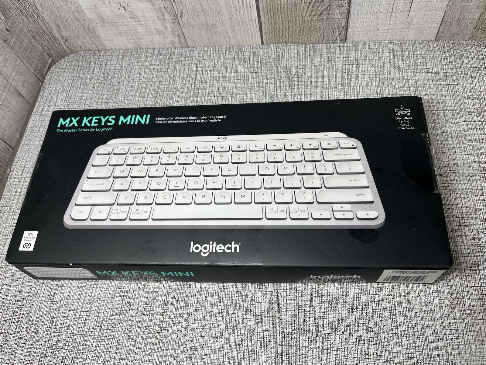 Logitech MX Keys Mini for Business Keyboard, Pale Gray with White Keys - Backlit