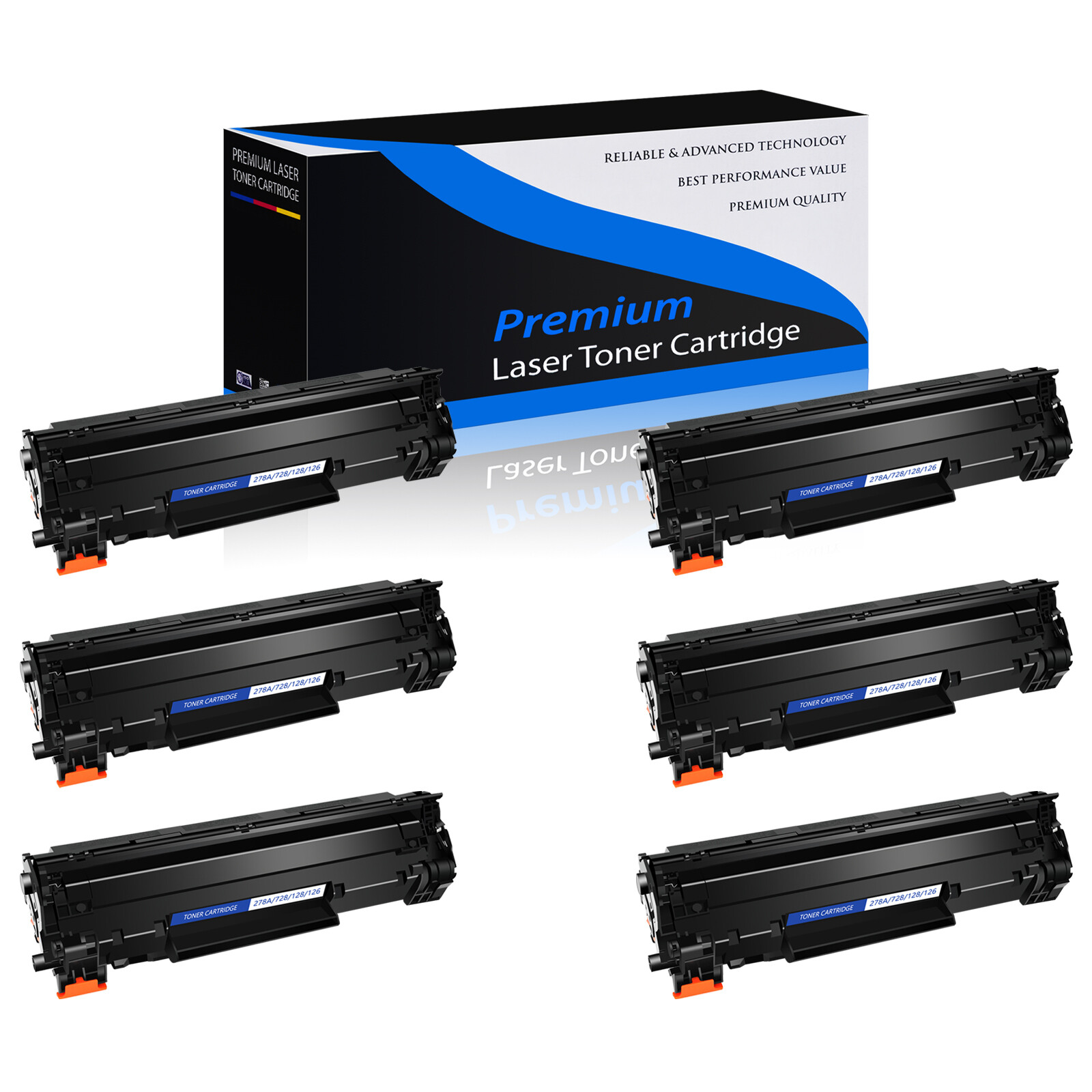 6PK CRG128 Toner For Canon 128 ImageClass MF4770n MF4450 MF4550 MF4550d Printer