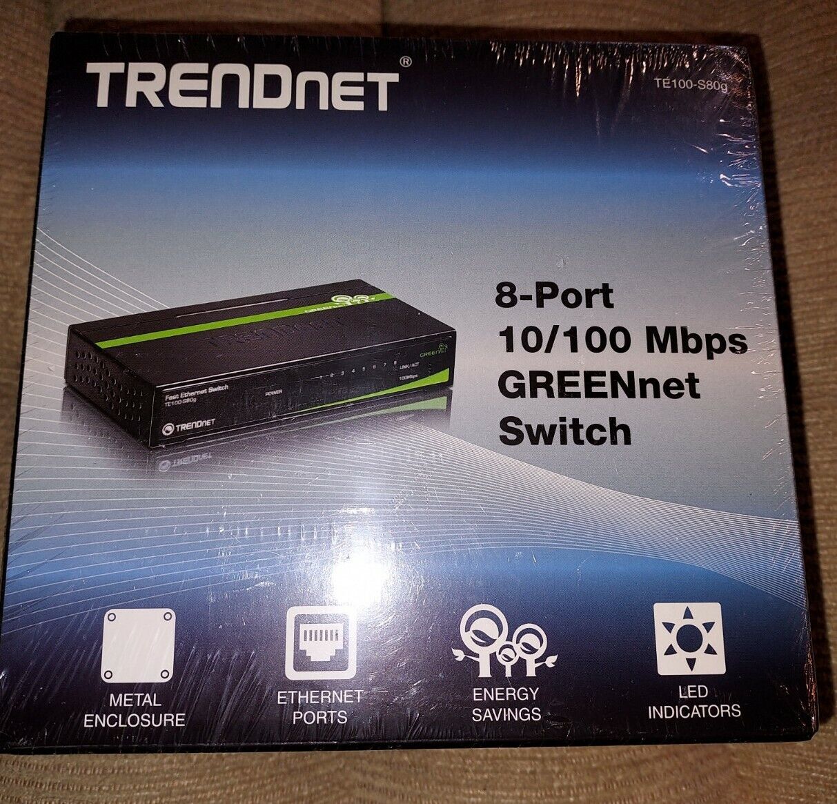 Trendnet 8 Port 10/100  Mbps Greennet Switch TE 100-S80g Plug and Play