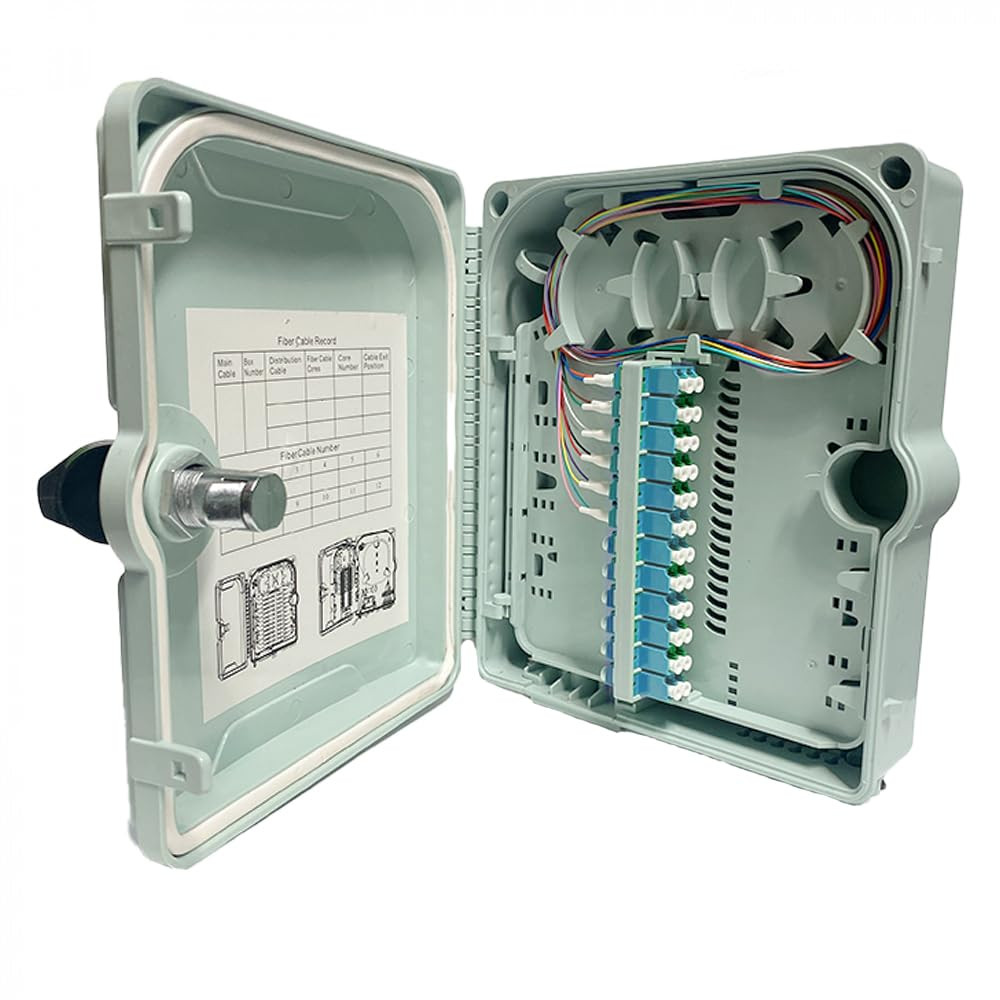 Fiber Optic Wall Mount or Pole Mount Enclosure for Indoor or Outdoor Fiber Optic