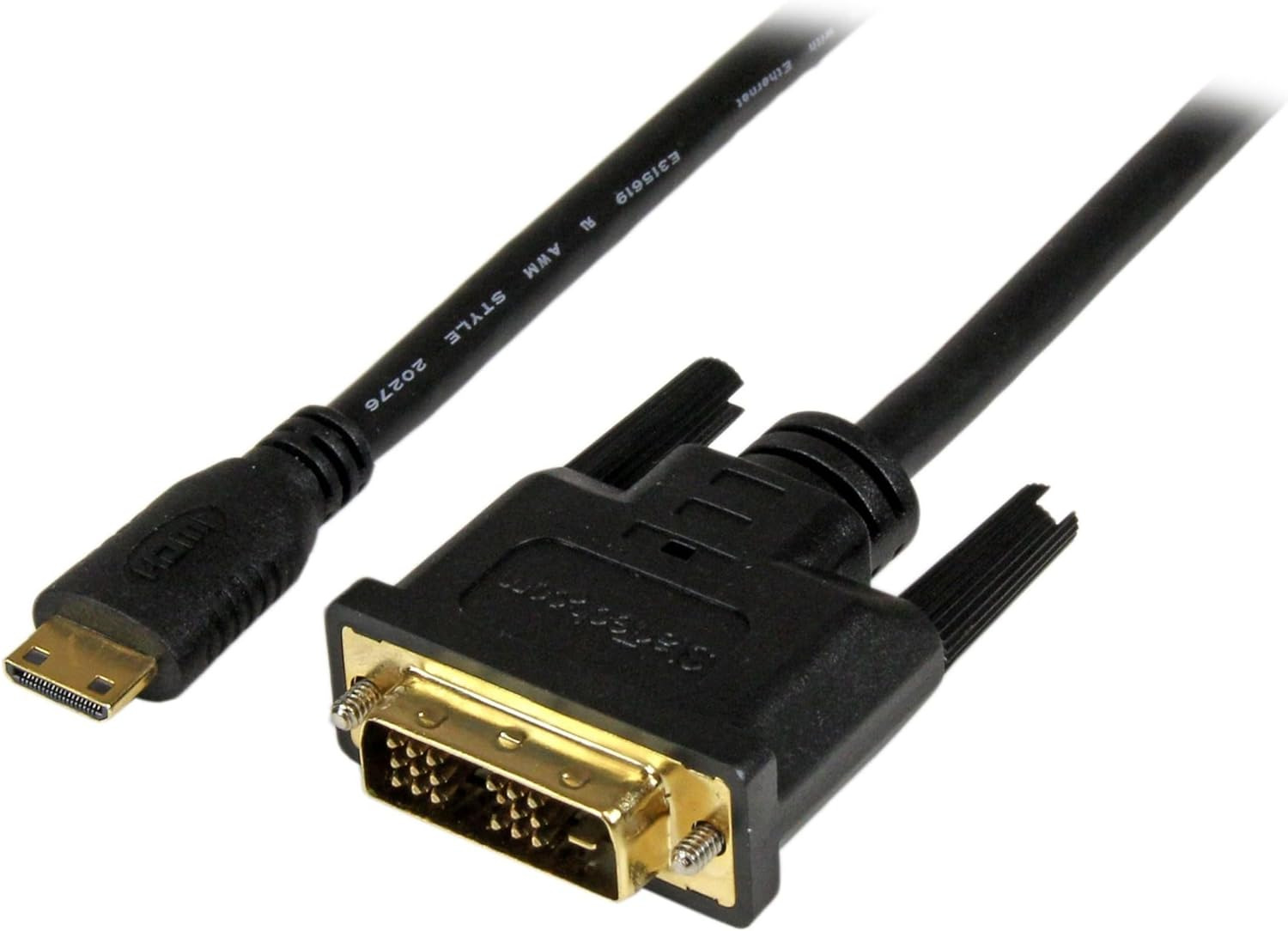 Startech.Com 2M Mini HDMI to DVI-D Cable - M/M - 2 Meter Mini HDMI to DVI Cable 