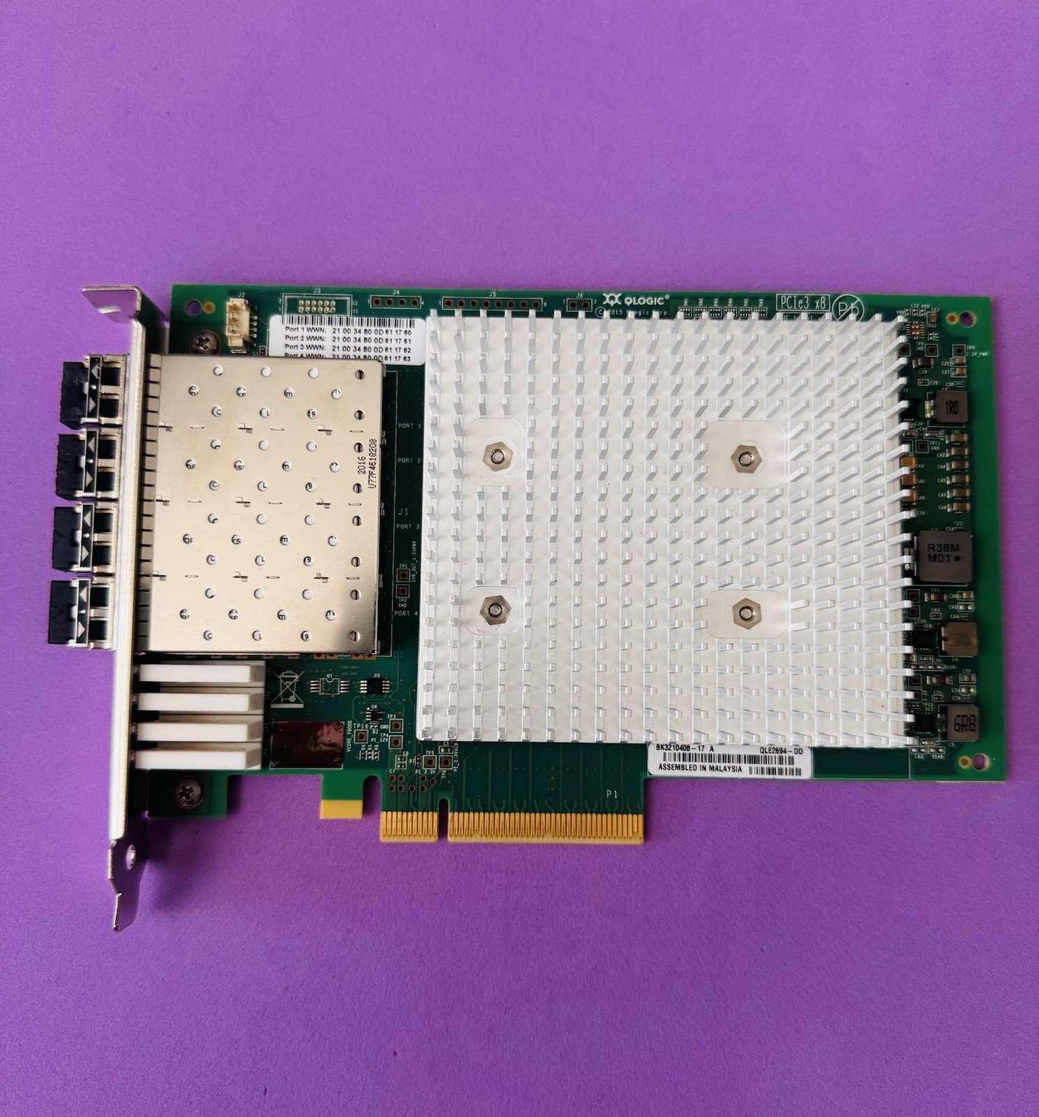 DELL QLogic QLE2694-DD 16Gbs Quad Port FC HBA PCI Express Gen3 x16 LC 0HCWVX
