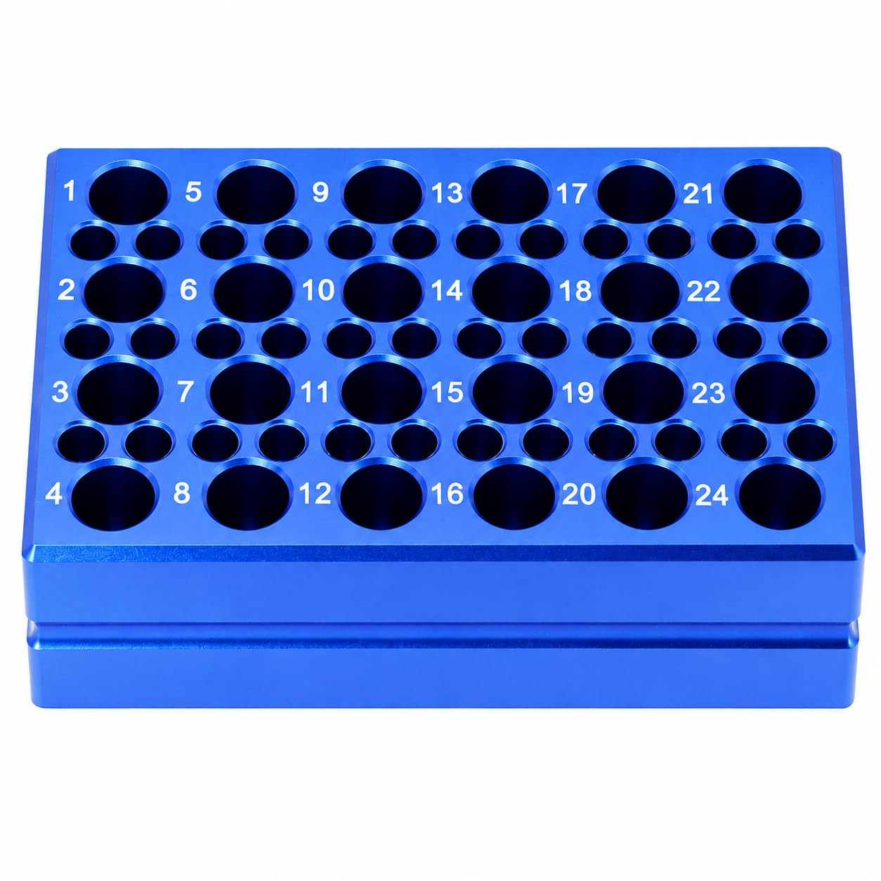 1 Pcs Aluminum Cooler Cooling Block PCR Test Tube Rack 10.5/6mm Diameter