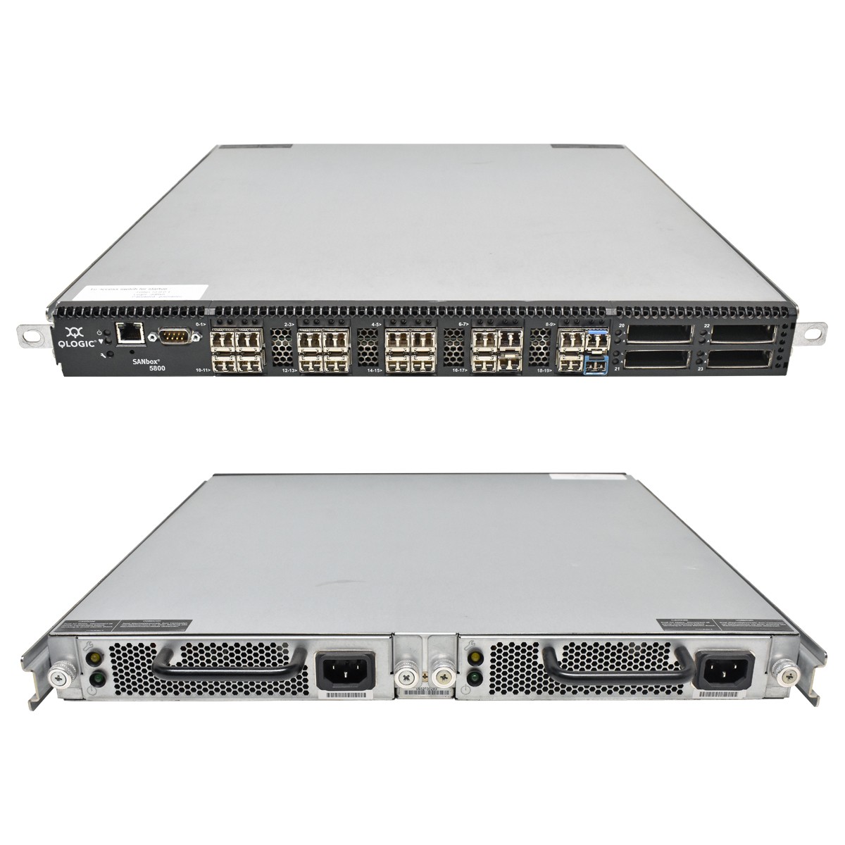QLogic SANbox SB5802V-20A8 31970-01 8G 20-Port Stackable FC Switch 20 Mini GBICs