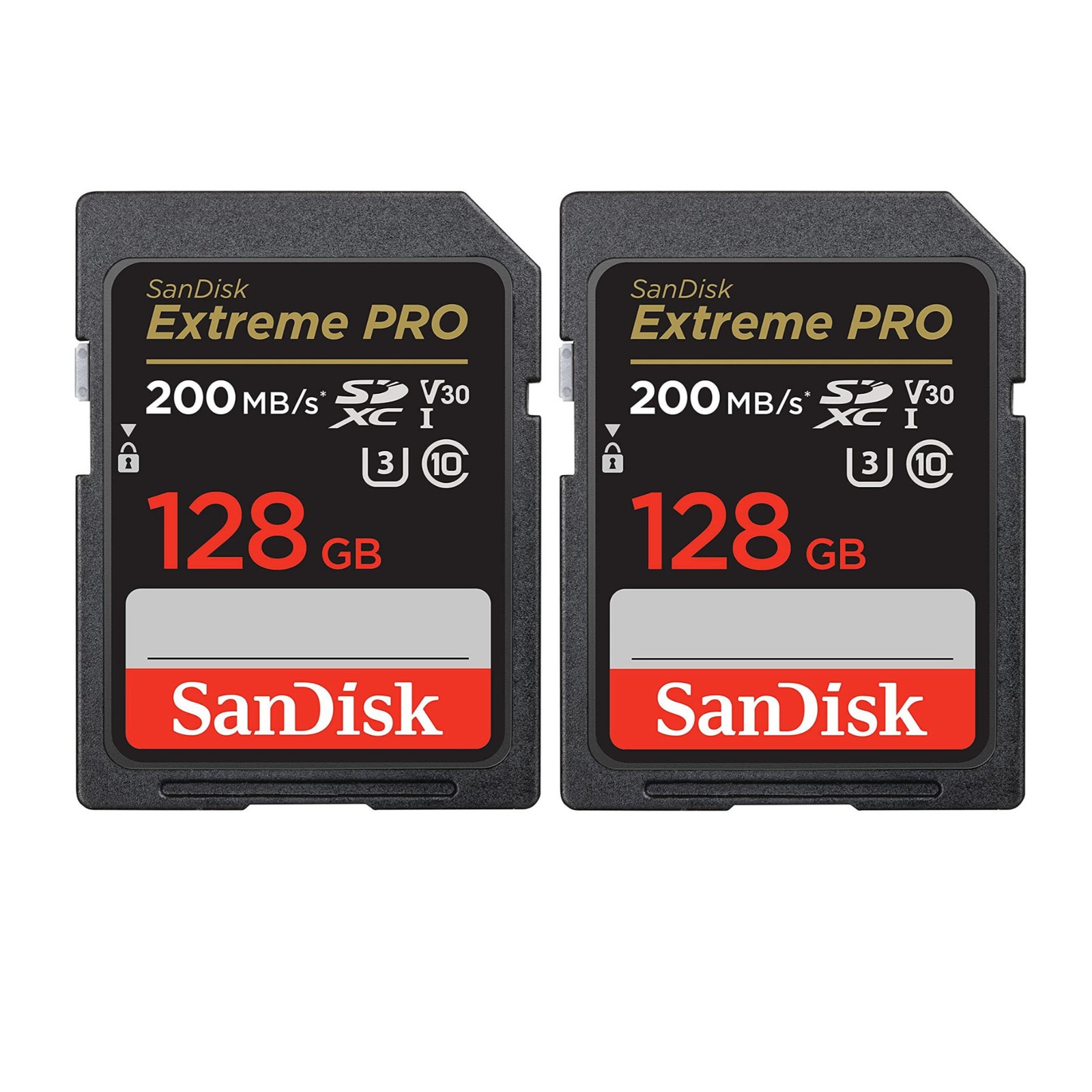 Sandisk 128GB SDXC Memory Card Extreme PRO UHS-I 2 Pack