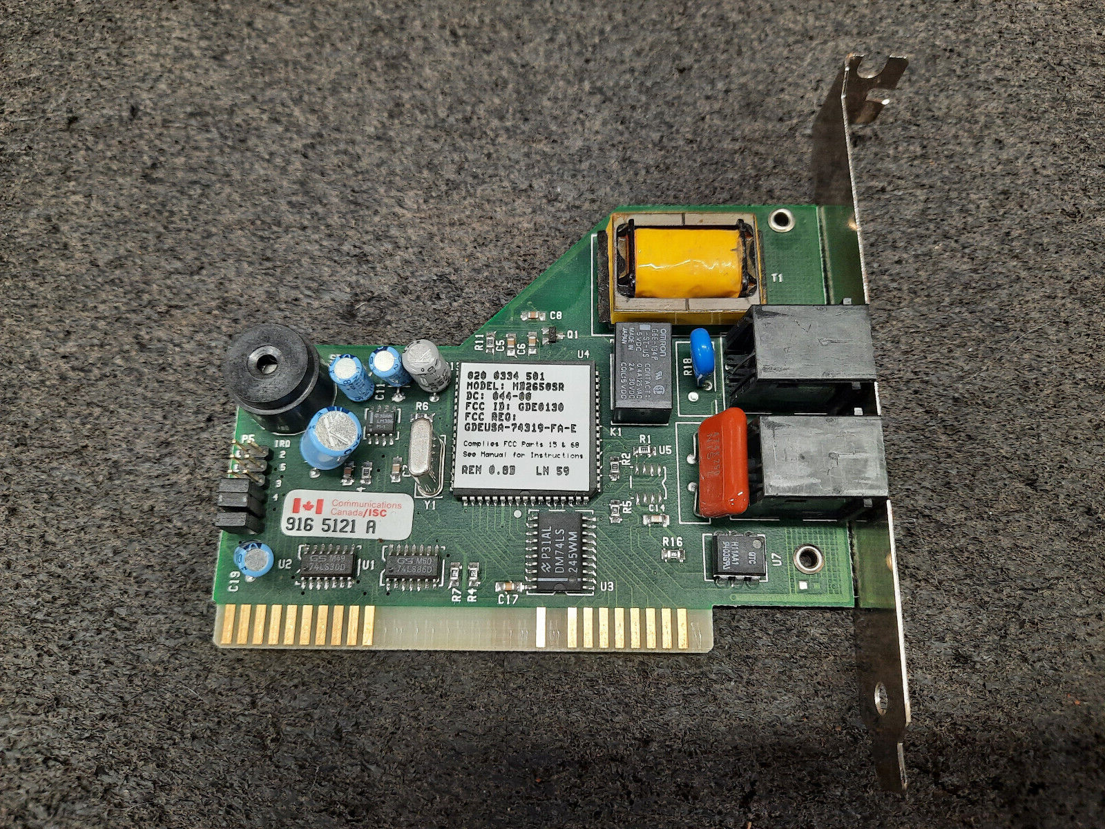 Vintage Cardinal Technologies Model MB2650SR ISA Fax Modem Card 