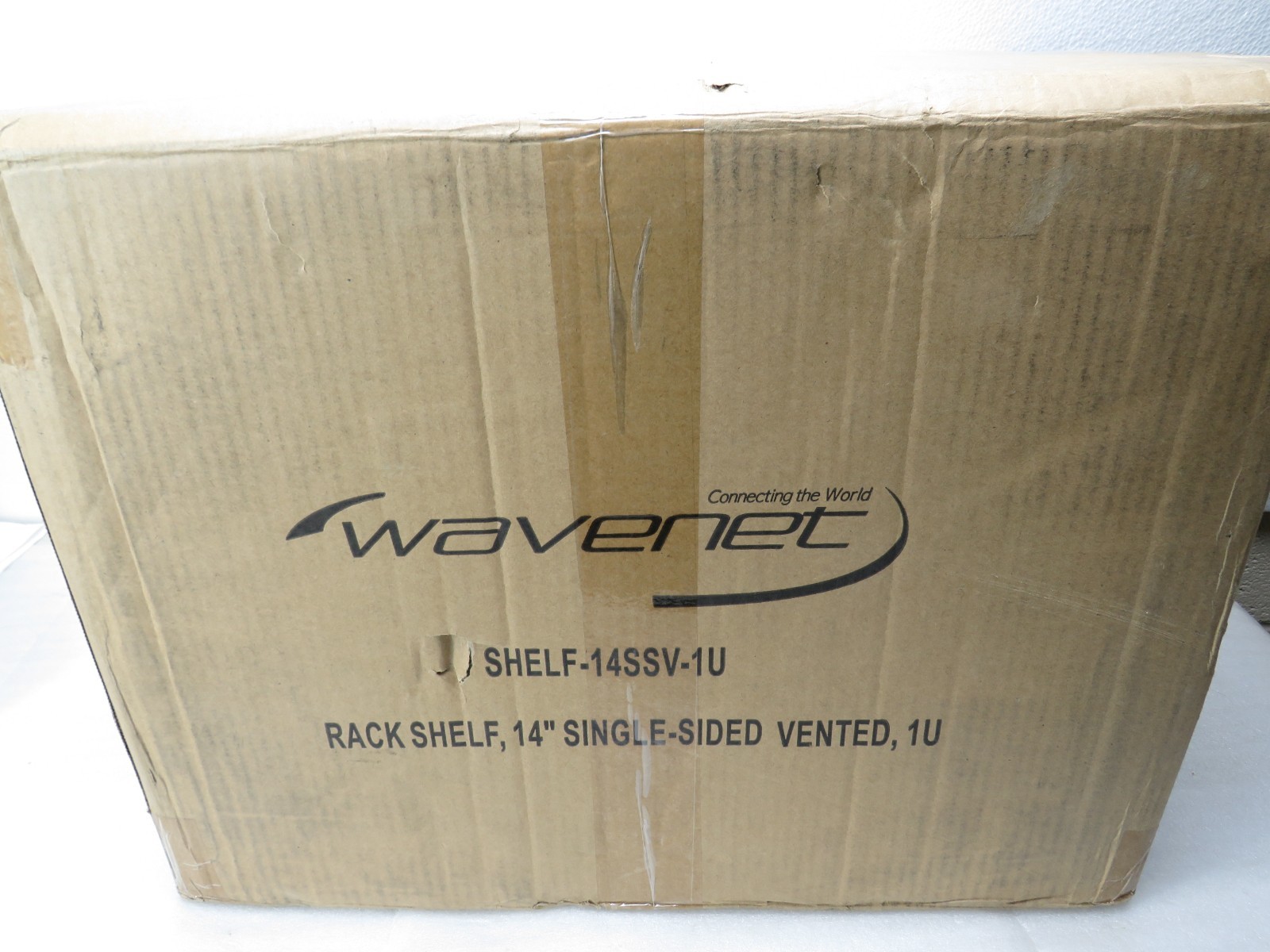 (Case of 5) Wavenet Shelf-14SSV-1U 14 inch Vented Rack Shelf [CTD]