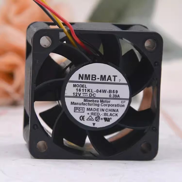 NMB-MAT7 1611KL-04W-B59 4028 DC12V 0.39A 4CM 3-Wire Cooling Fan