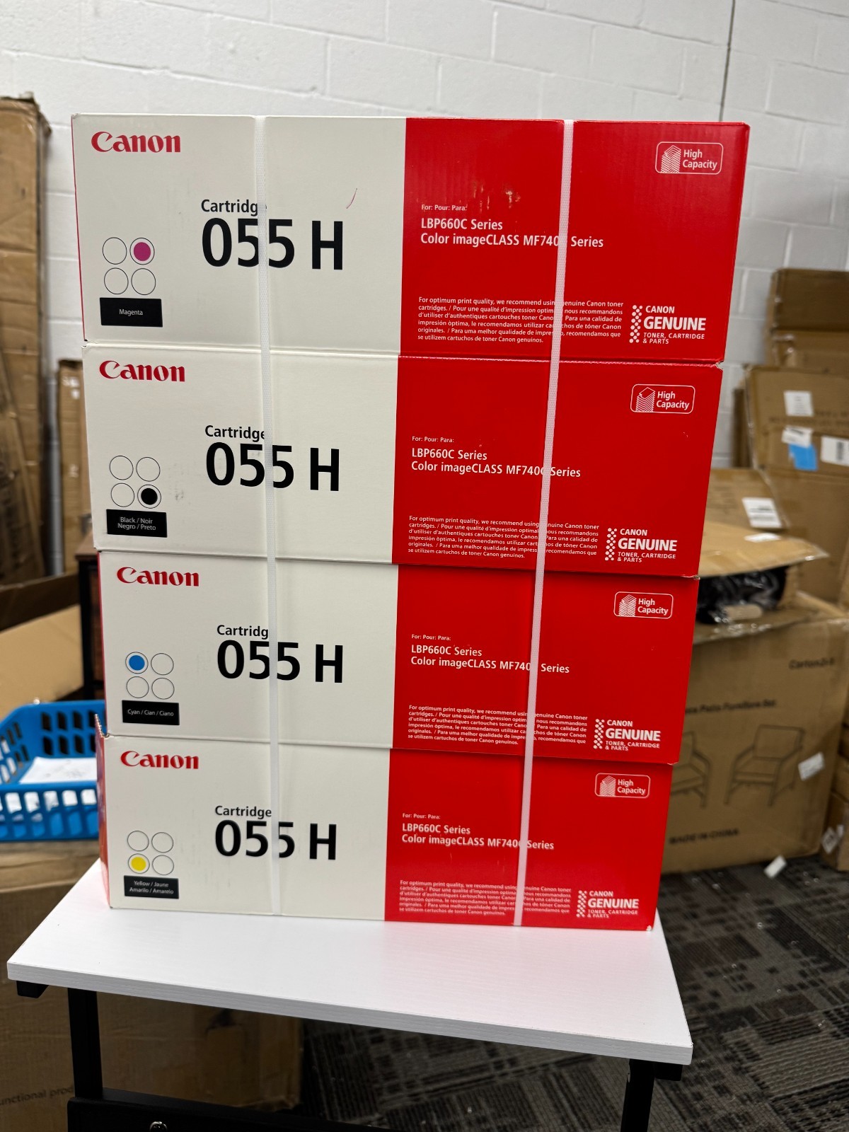 Canon 055H High Yield Toner Cartridge Set CYAN MAGENTA YELLOW BLACK