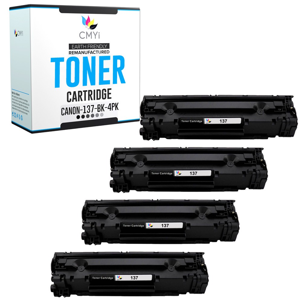 4PK CMYi Replacement 137 Printer Toner Cartridges for Canon imageCLASS LBP151dw