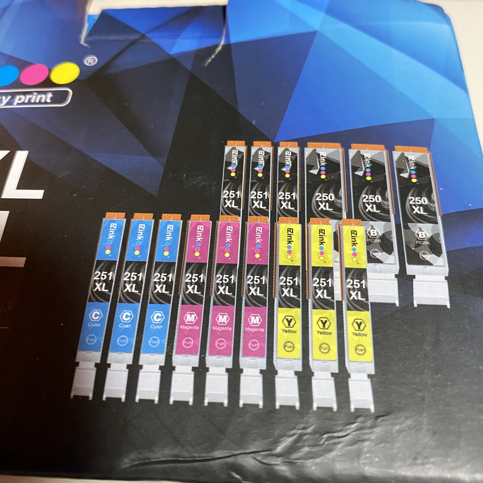 EZink Ink Printer Cartridges 250XL  251XL 15 Pack Sealed Exp 2025 High Yield