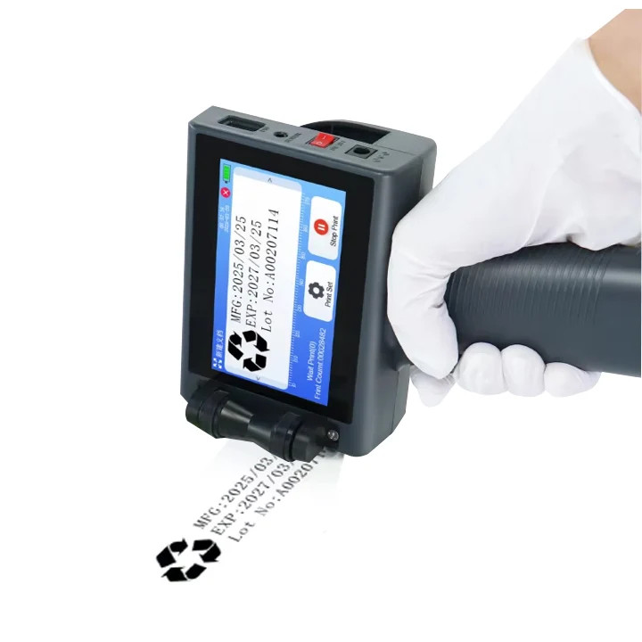 12.7mm Portable Hand Held Printer Tij Expiry Date Coding Machine