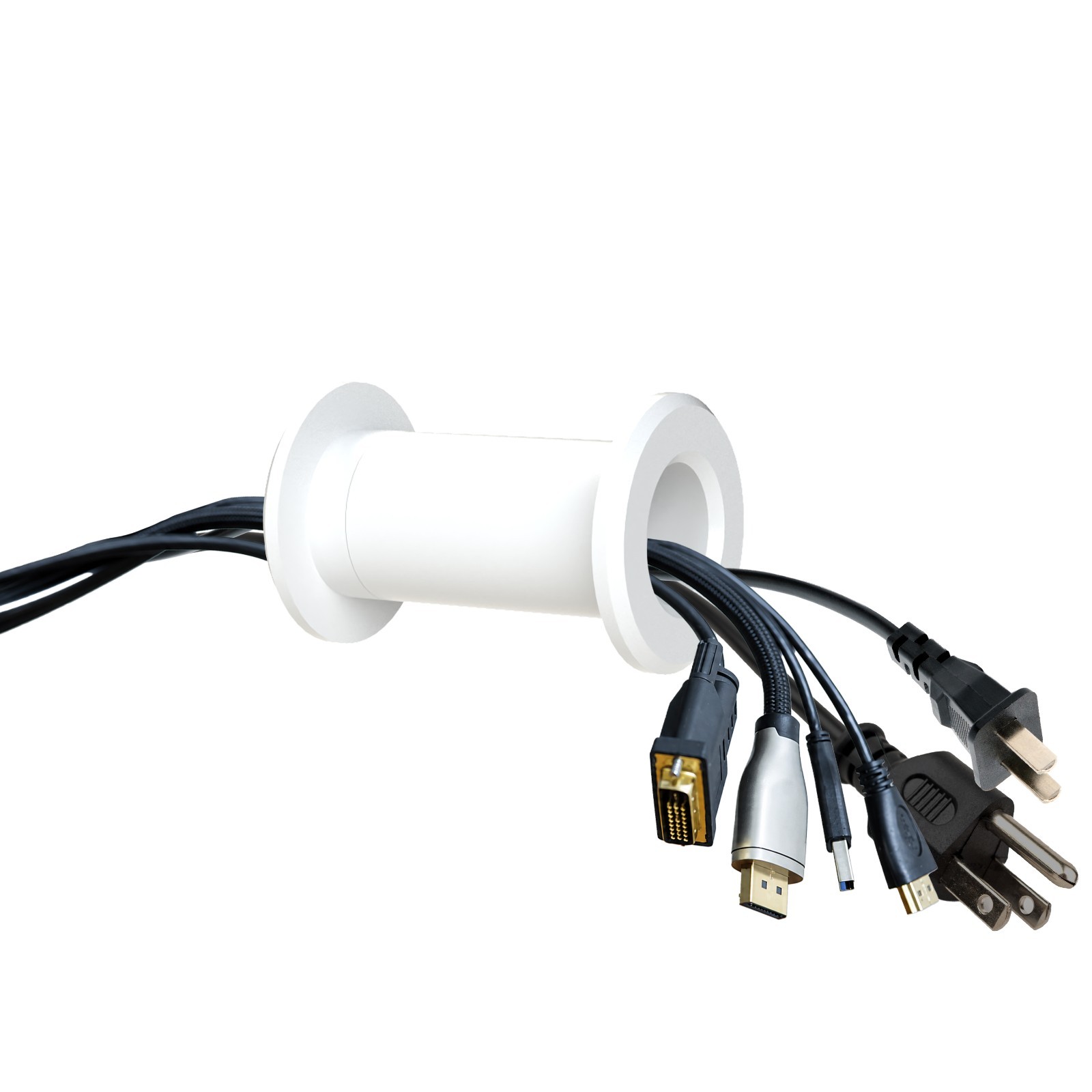 LA Crafted Wall Cable Pass Through Kit – Threaded Wire Cord Concealer Port