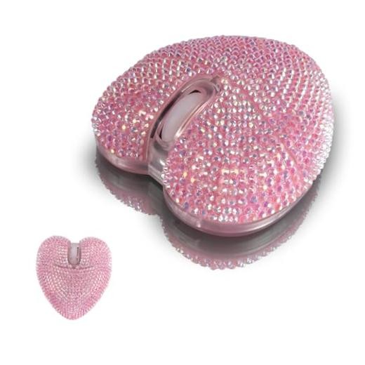 Stylish Heart-Shaped Wireless Bluetooth Mouse – Rechargeable, Silent, RGB