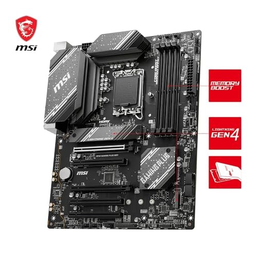 MSI B760 GAMING PLUS WIFI V1 MOTHERBOARD, ATX - SUPPORTS INTEL 14TH, -  BLACK