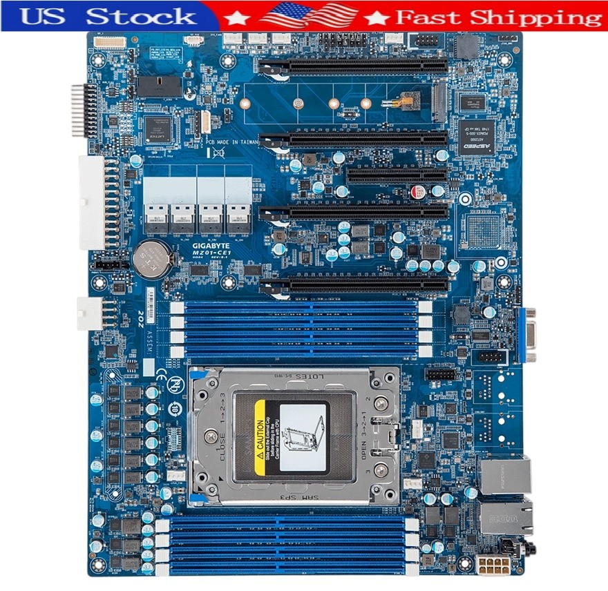 Open box Gigabyte MZ01-CEI REV2.0 SP3 DDR4 Server Motherboard AMD EPYC 7002 7003