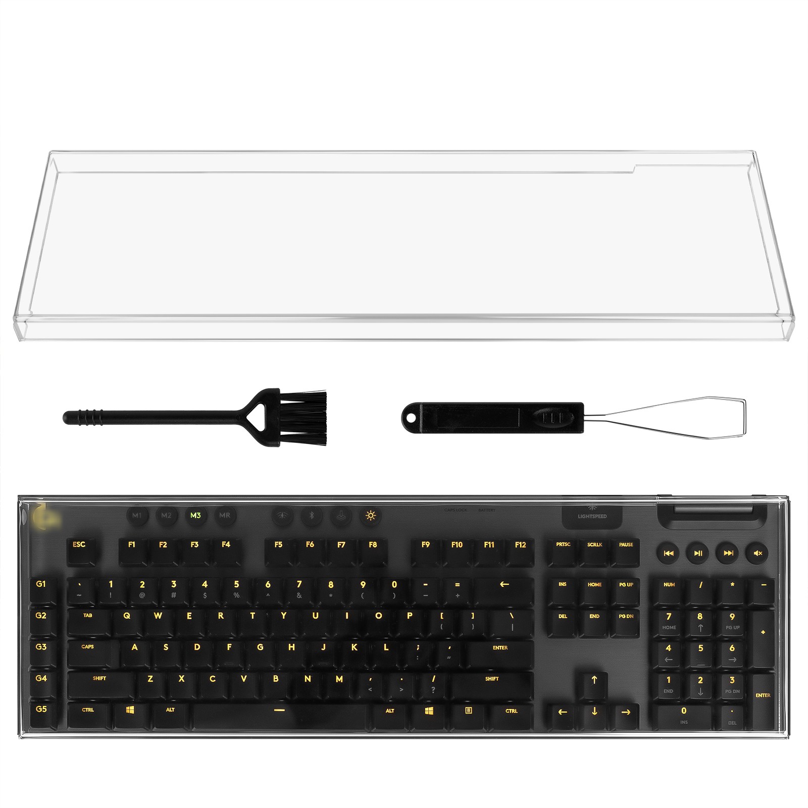 Geekria Clear Acrylic Keyboard Dust Cover, Compatible with Logitech G915