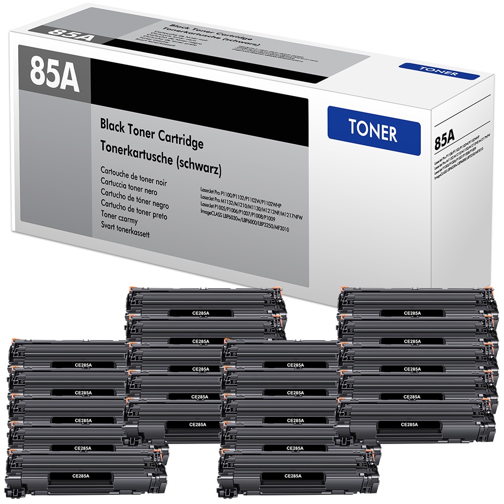 20Pack CE285A 85A BLACK Toner Cartridge for HP LaserJet P1003 Pro M1216nf M1132