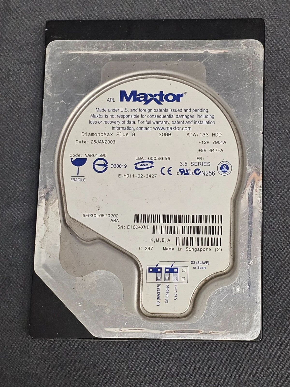 Maxtor DiamondMax 8 Plus E-H011-02-3427 3.5