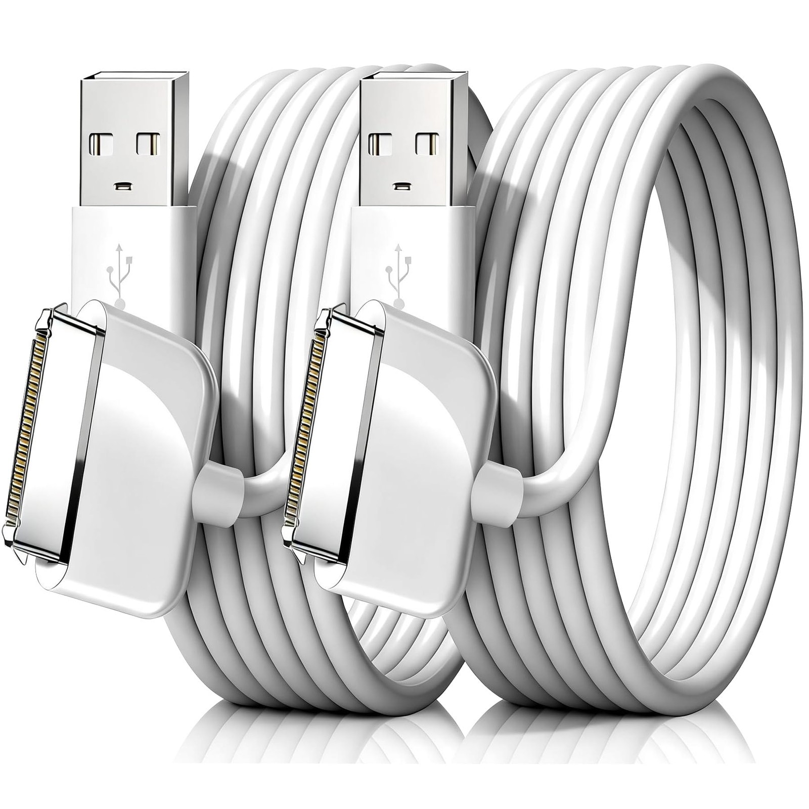Azosowo 2-Pack 3.3ft/1m 30 Pin USB Charger Cable 30 - White 