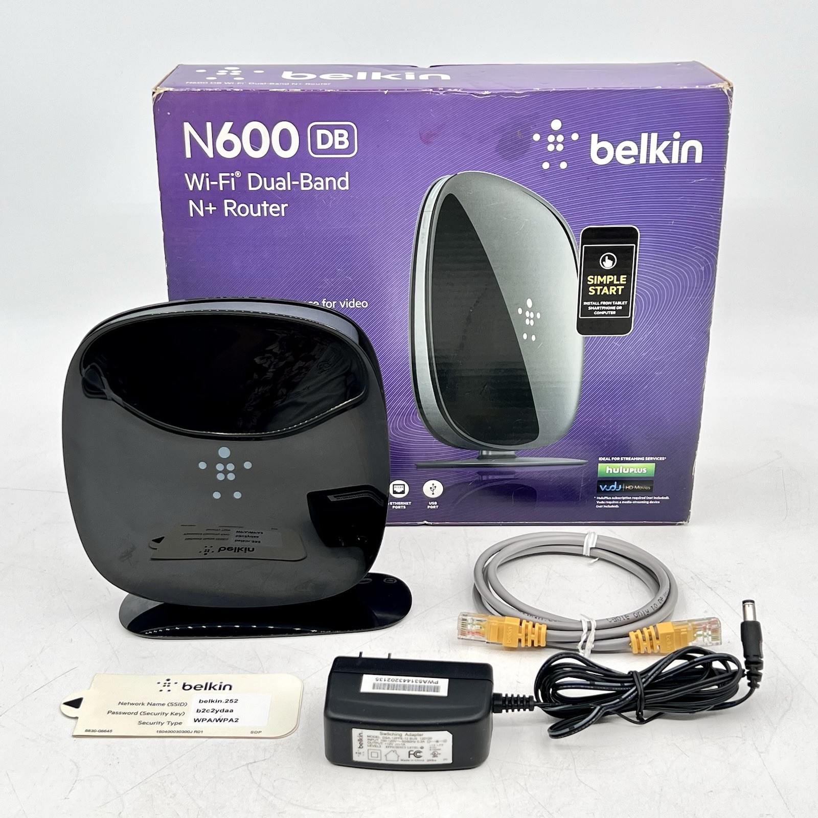 Belkin N600 DB Wi-Fi Dual-Band 4-port N+ Router F9K1102v3