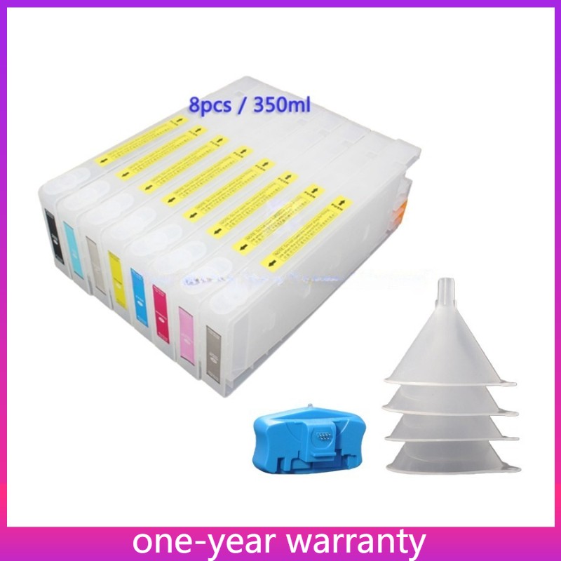 Epson Stylus Pro 9800, 7800 8*350 Refillable Pigment Ink Cartridge Print