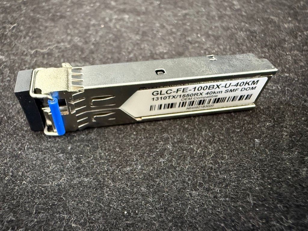 NEW Cisco Compatible GLC-FE-100BX-U-40KM 40km 1310TX/1550RX Optical Transceiver