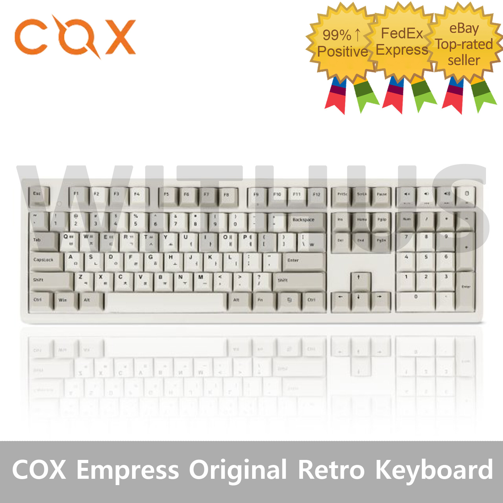COX Empress Original Retro Capacitance Non-Contact Keyboard 35g/50g,ENG/KOR=
