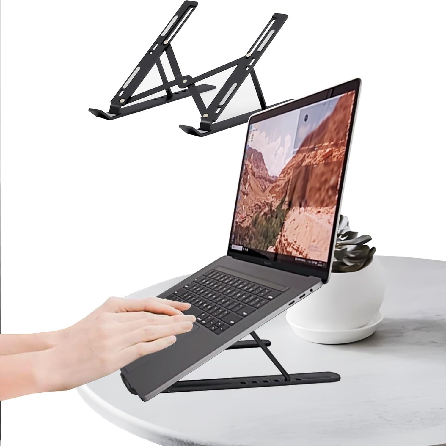 Portable Ergonomic Laptop/Tablet (Up to 18") Stand/Riser/Holder  w/ Bag NIB
