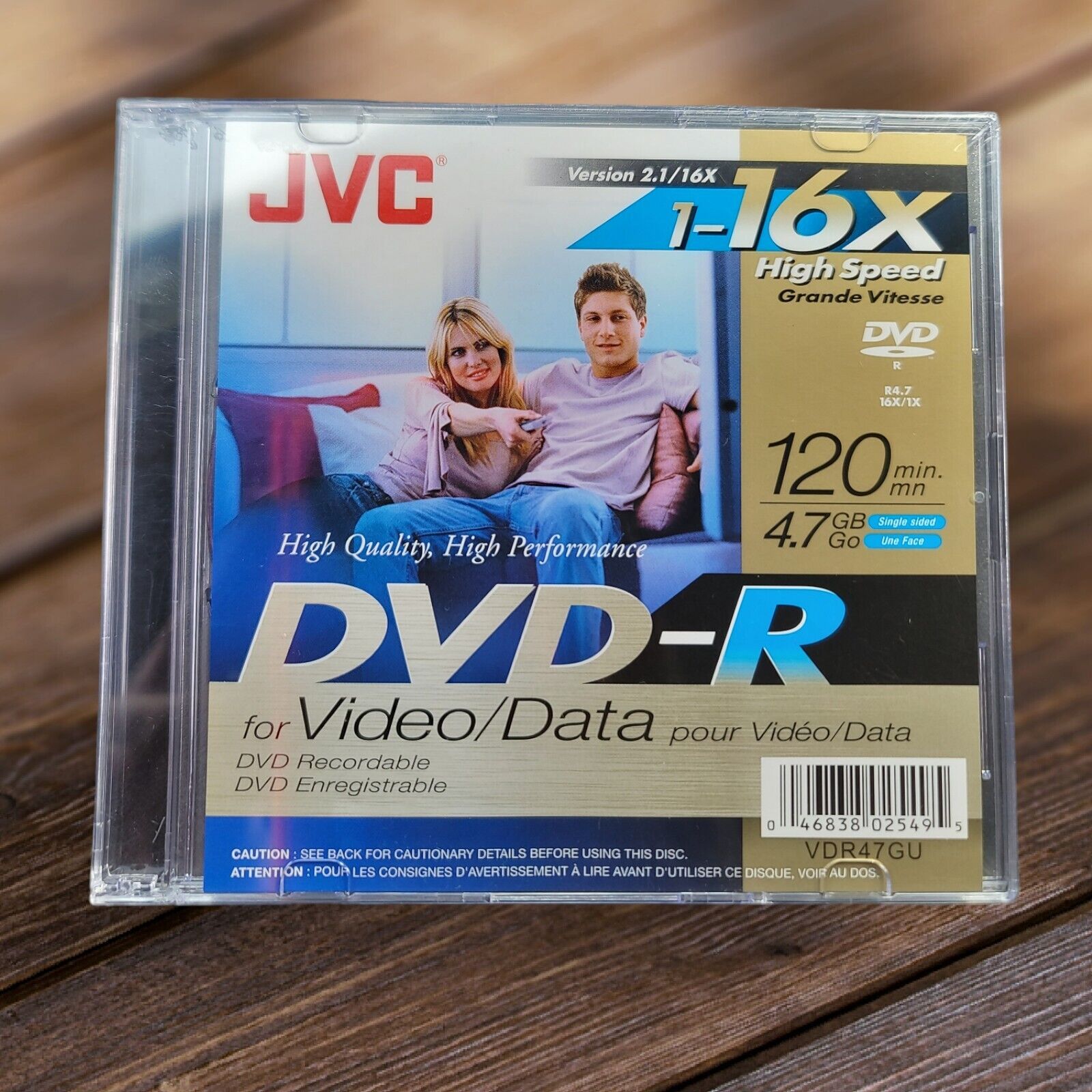 JVC DVD R Recording Disc New 16x High Speed 120 Minute Video/Data Recording