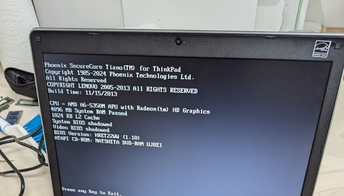 Lenovo ThinkPad Edge AMD A6 no hdd/cord/ram Good screen #133