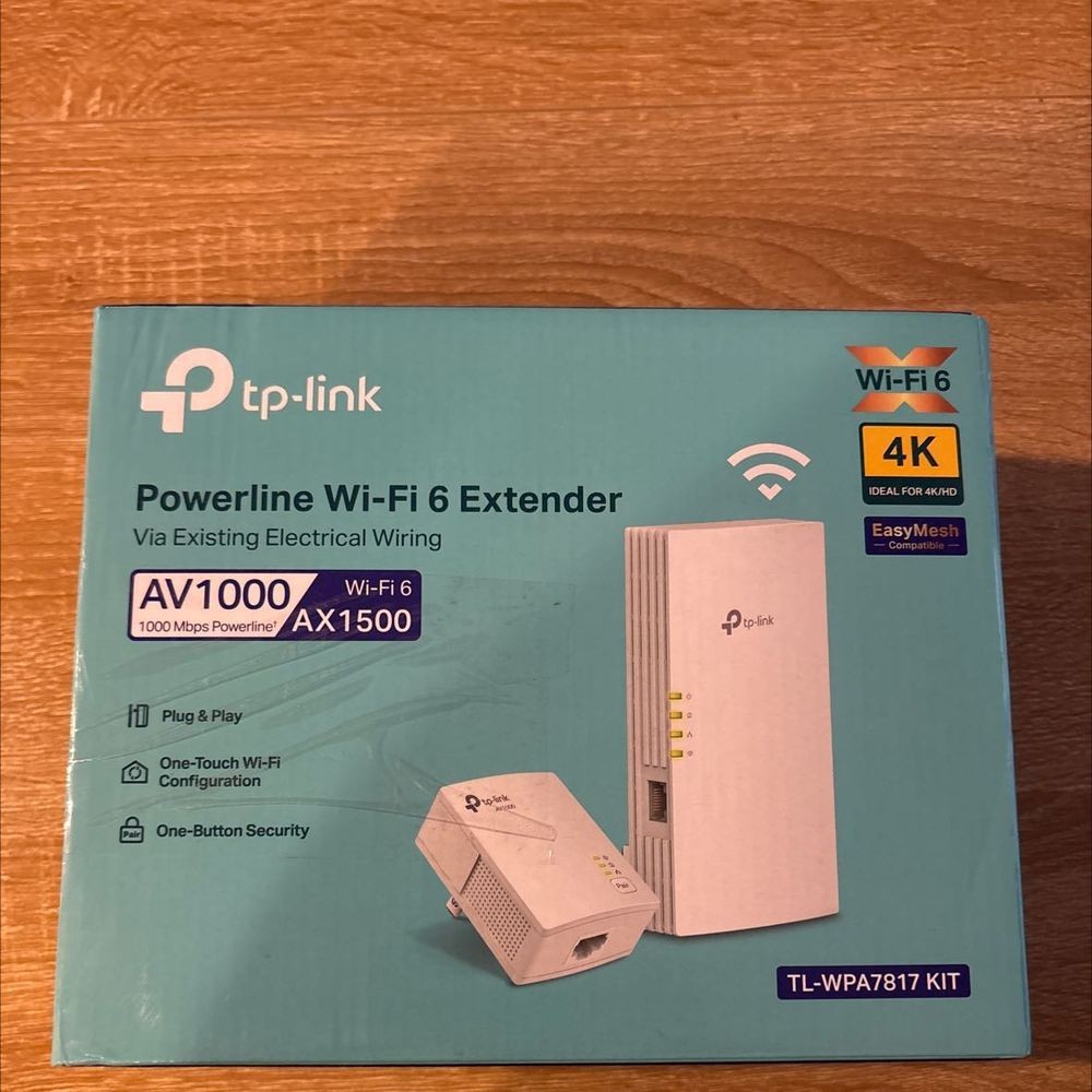 TP-Link Powerline Wi-Fi 6 Extender TL-WPA7817 Kit - AV1000, AX1500