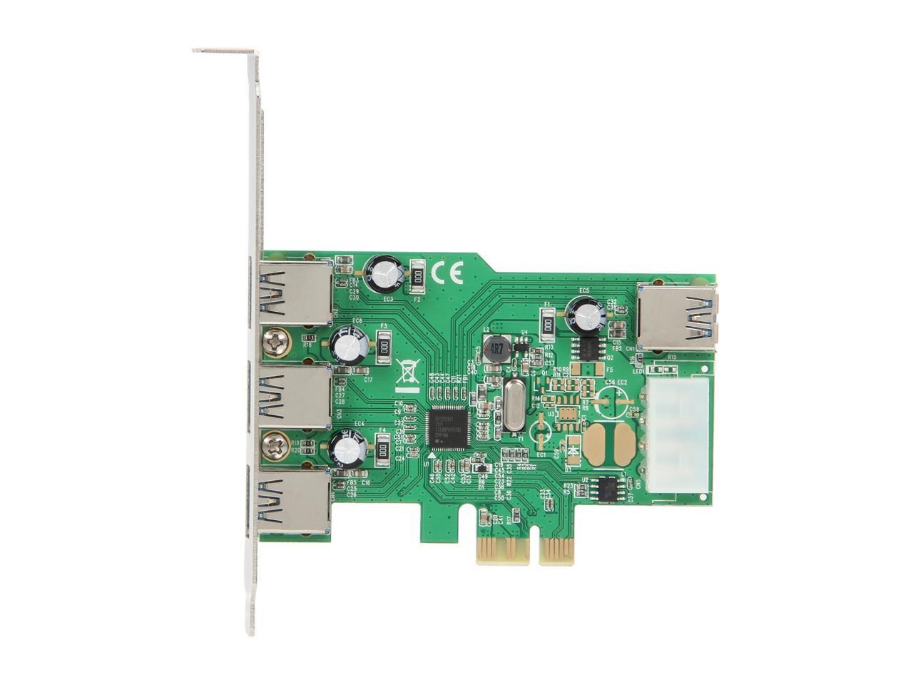 USB 3.0 3+1 Port PCI-e Card, Free Low Profile Bracket, Renesas Chipset SYBA