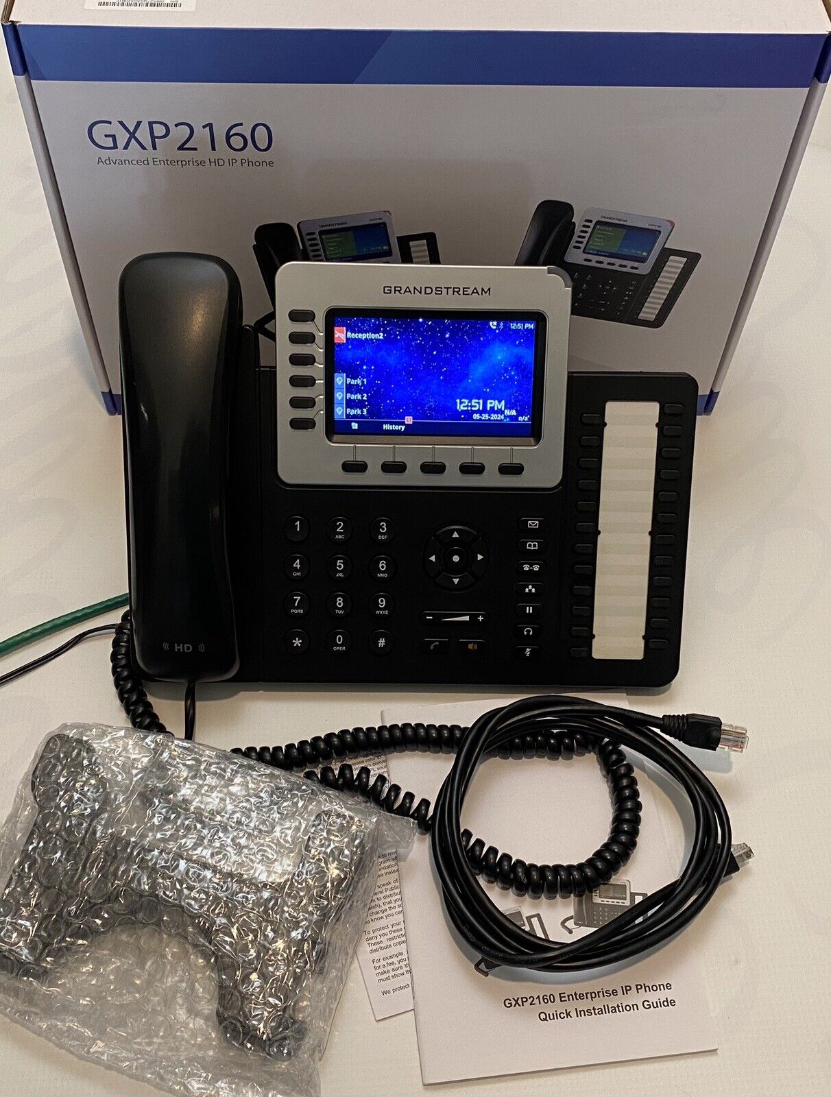 Grandstream GS-GXP2160 Multiline Bluetooth VoIP Telephone - Black