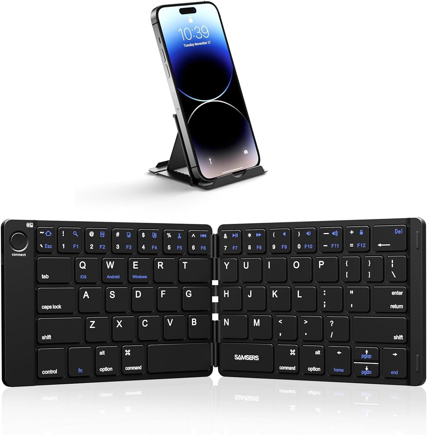 🔥Samsers Foldable Bluetooth Keyboard - Portable Wireless Keyboard with Stand🔥