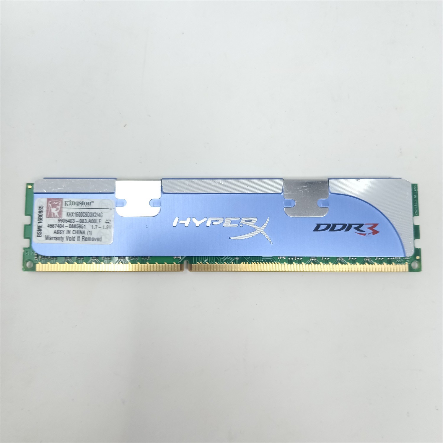 Kingston HyperX 2GB DDR3 1600MHz Desktop RAM KHX1600C9D3K2/4G Blue Heat Spreader