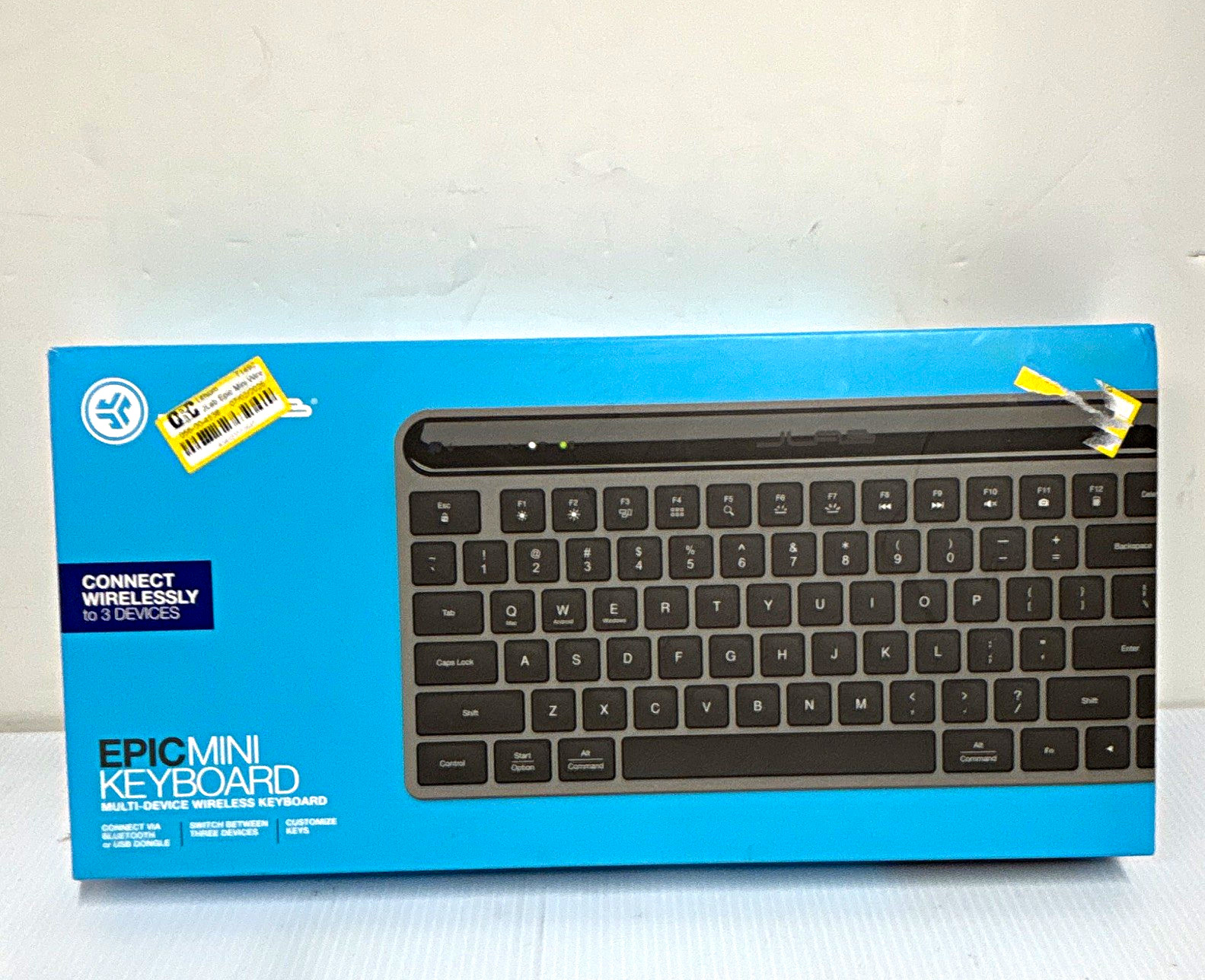JLab Epic Mini Wireless Keyboard Compact Bluetooth Or Dongle Illuminated Keys