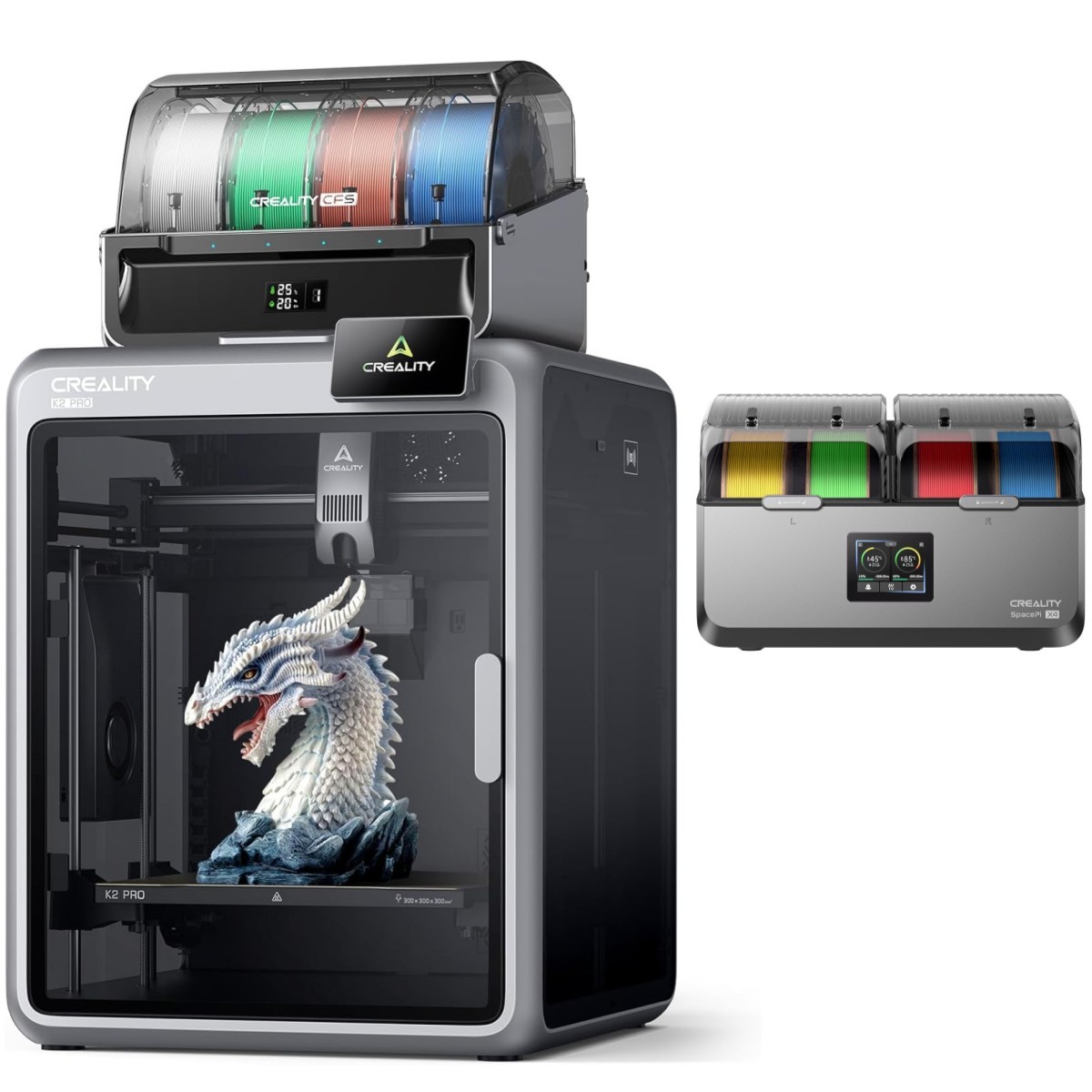 Creality K2 Pro Combo 3D Printer 600mm/s Speed with SpacePi X4 Filament Dryer