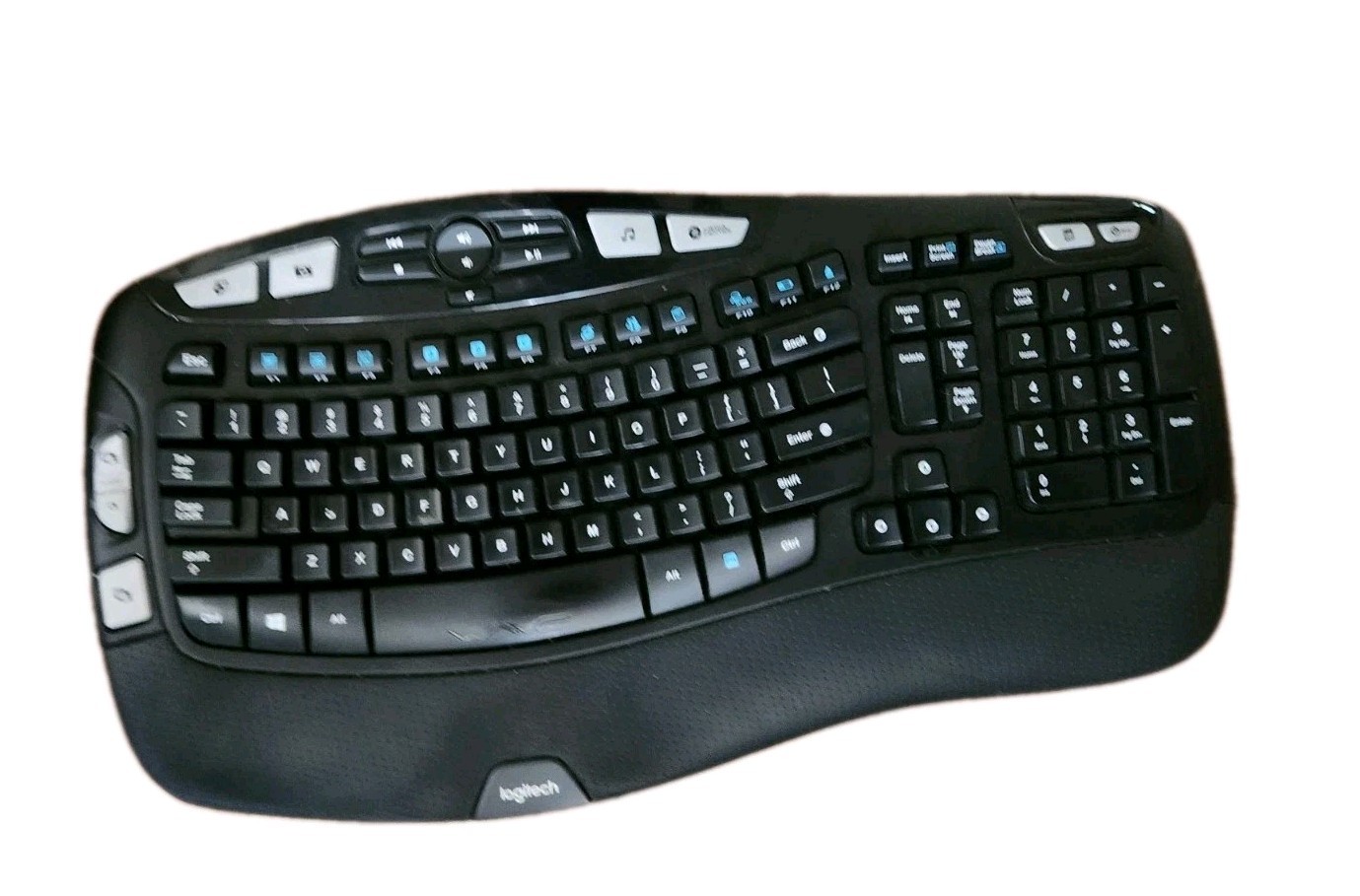 Logitech K350 Comfort Wave Wireless Ergonomic Keyboard Black No USB Dongle