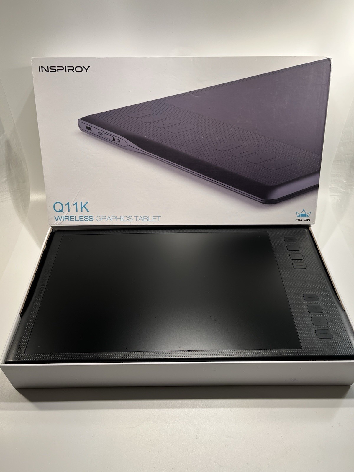 Huion Inspiroy Q11K Wireless Graphic Drawing Tablet 8 Hot Keys w/ All Parts
