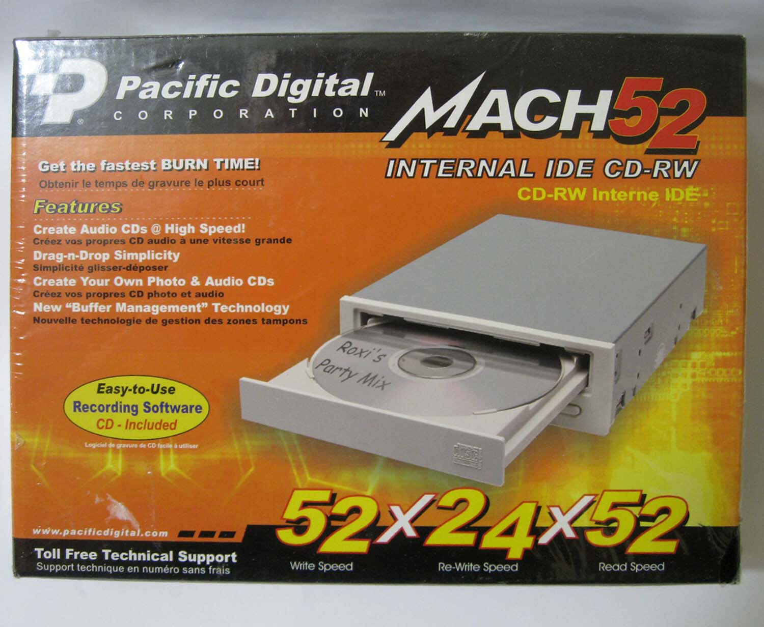 PACIFIC DIGITAL ™ Mach 52 - INTERNAL Desktop - IDE CD-RW Drive - New Sealed