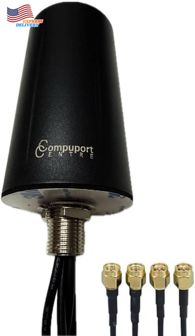 Compuport 4G 5G LTE Low-Profile Multi-Band MIMO Antenna 4X4 MIMO 700–3800 Mhz US