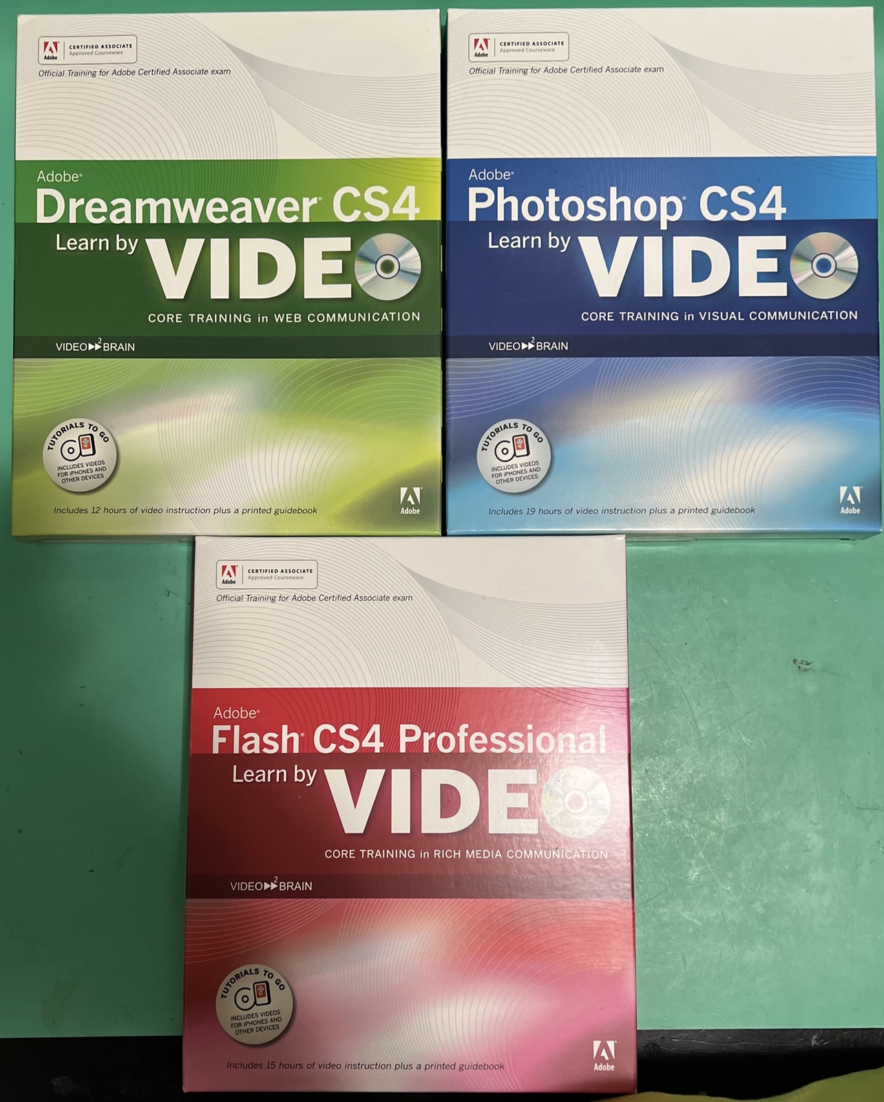 Adobe CS4 Photoshop Dreamweaver & Flash Certified Adobe Courseware Learn Video