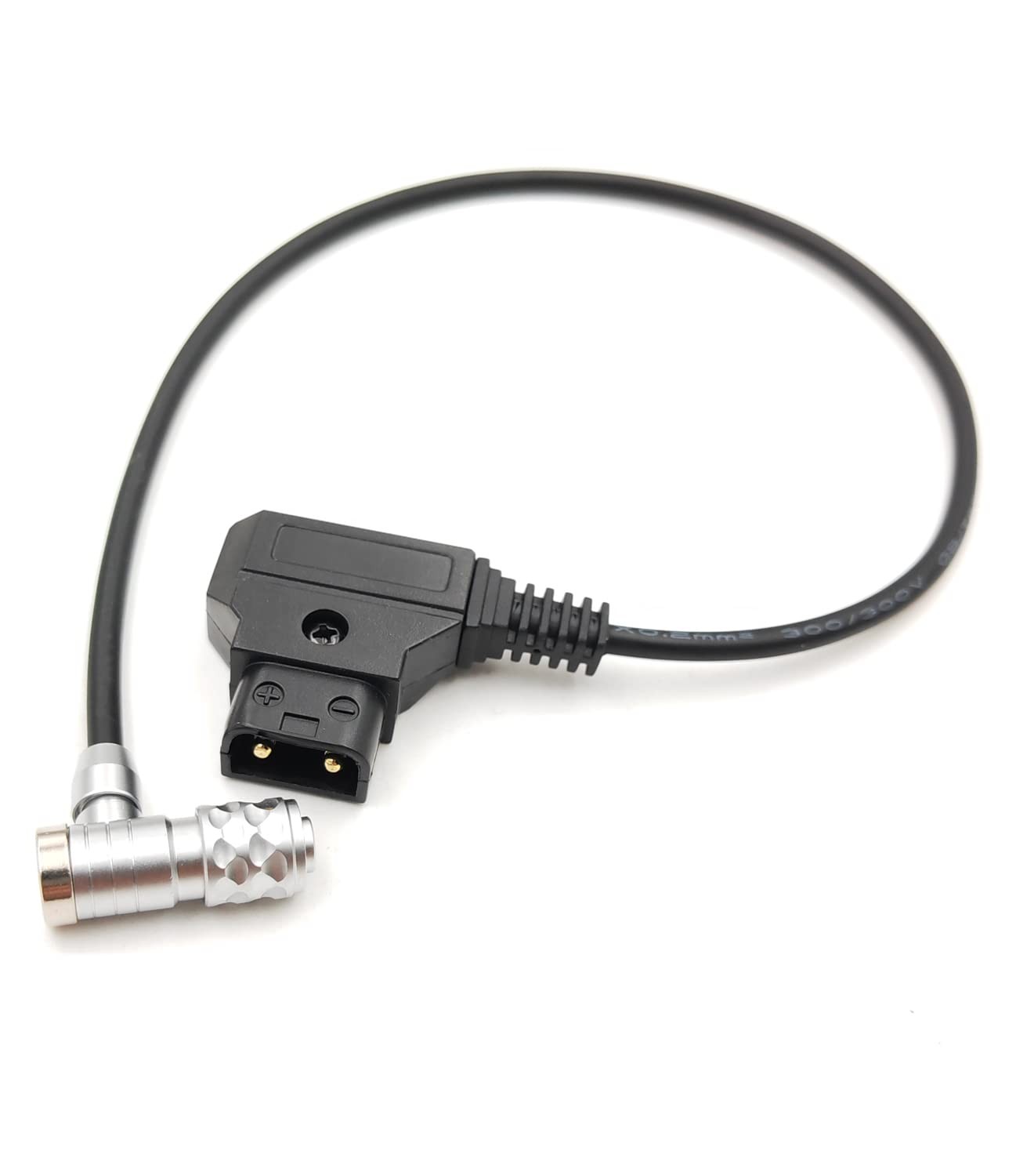 BMPCC 4K 6K Pro to DTap Power Cable Right Angle Weipu SF6 2 Pin Female 12 In