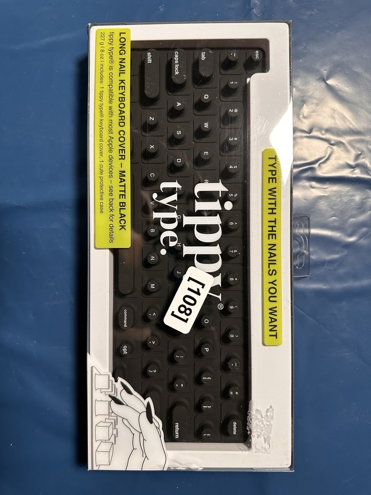 tippy type Keyboard Cover Compatible with Mac - Matte Black