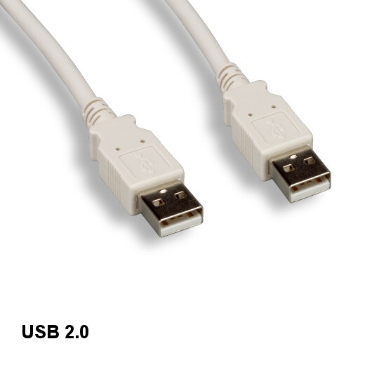 Kentek 15ft USB 2.0 Type A Cable Male to Male 28AWG Data Transfer Charge Beige