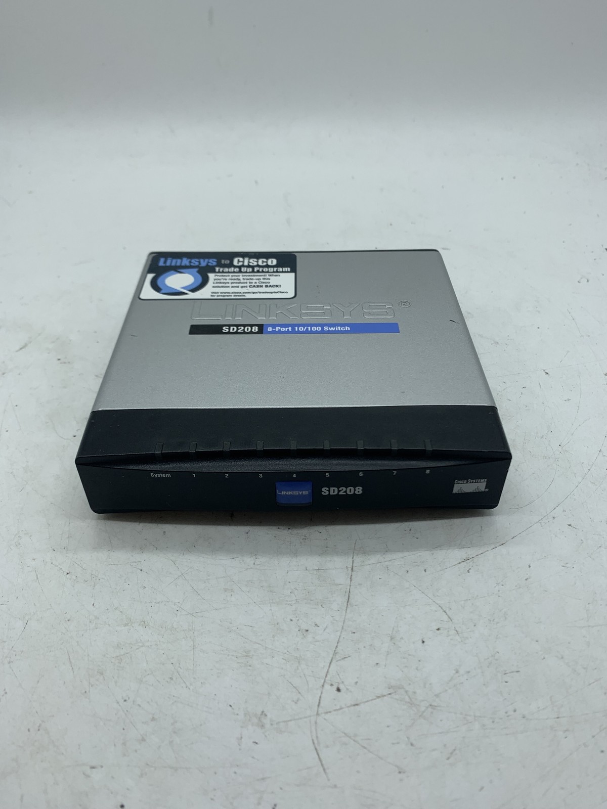 Linksys SD208 Ver. 1.2 8-Port 10/100 Desktop Switch No AC ~ 