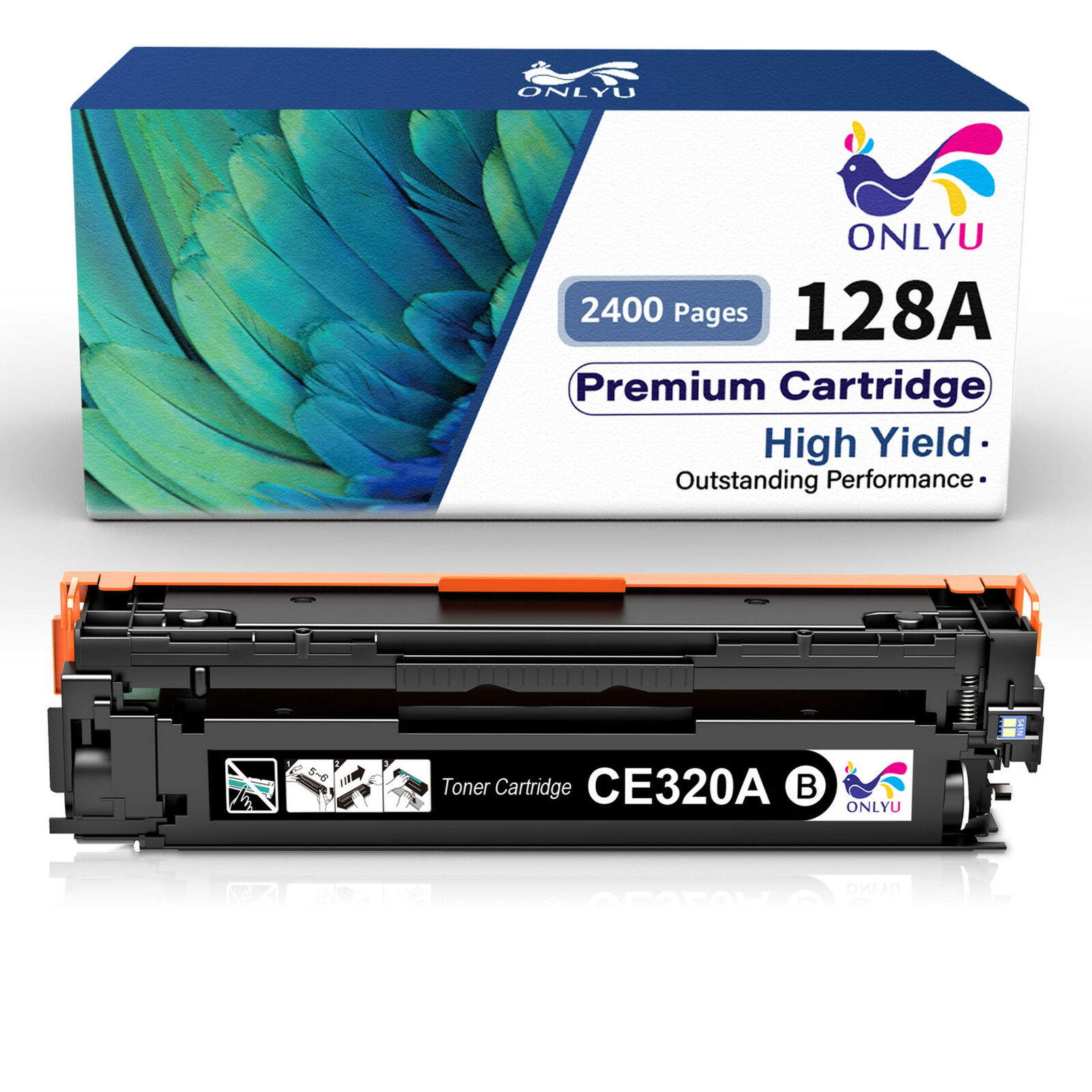 CE320A-CE323A 128A Laser Toner Lot For Color HP LaserJet Pro CM1415FNW CP1525N