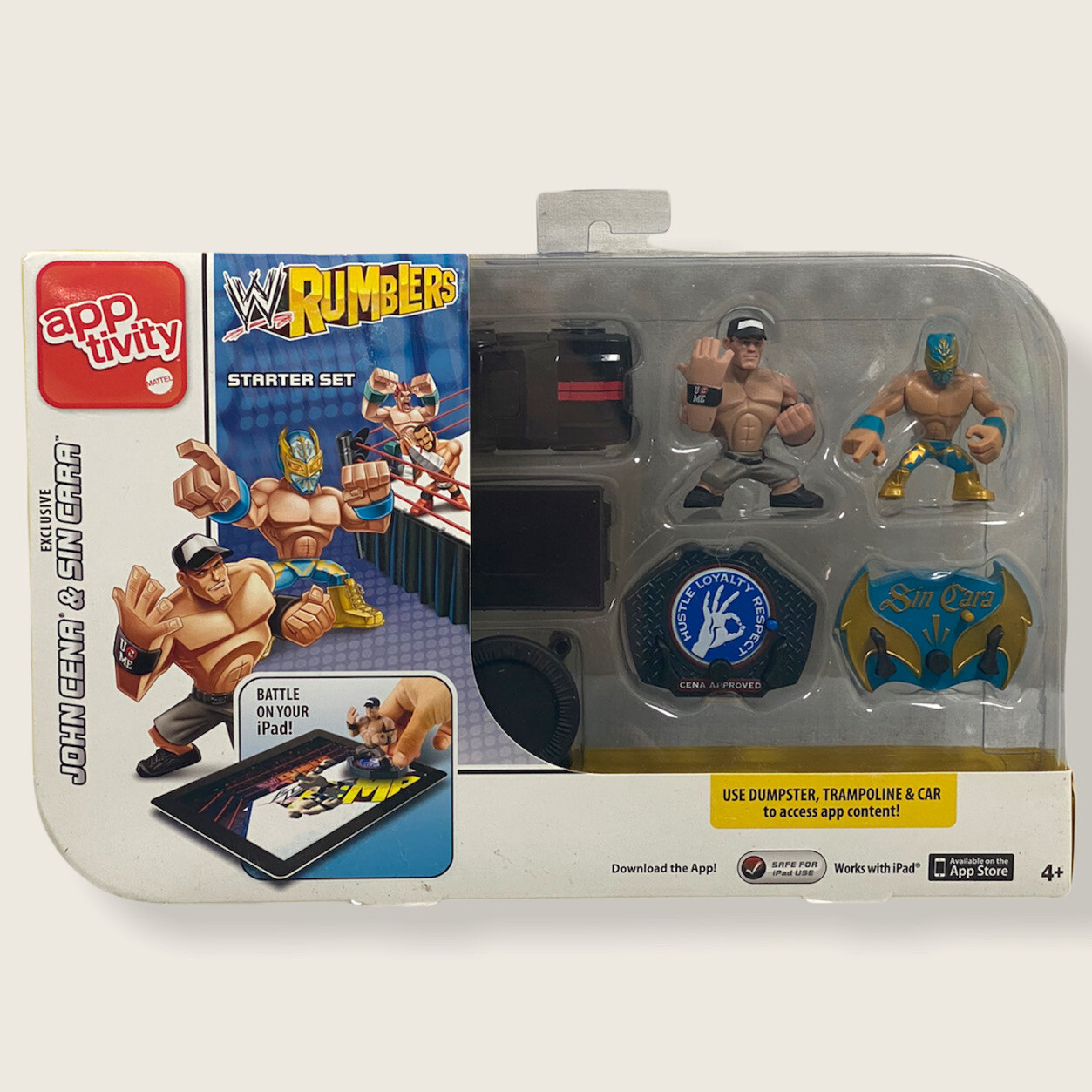 New WWE Rumblers Interactive iPad Game John Cena Sin Cara Apptivity Starter Set