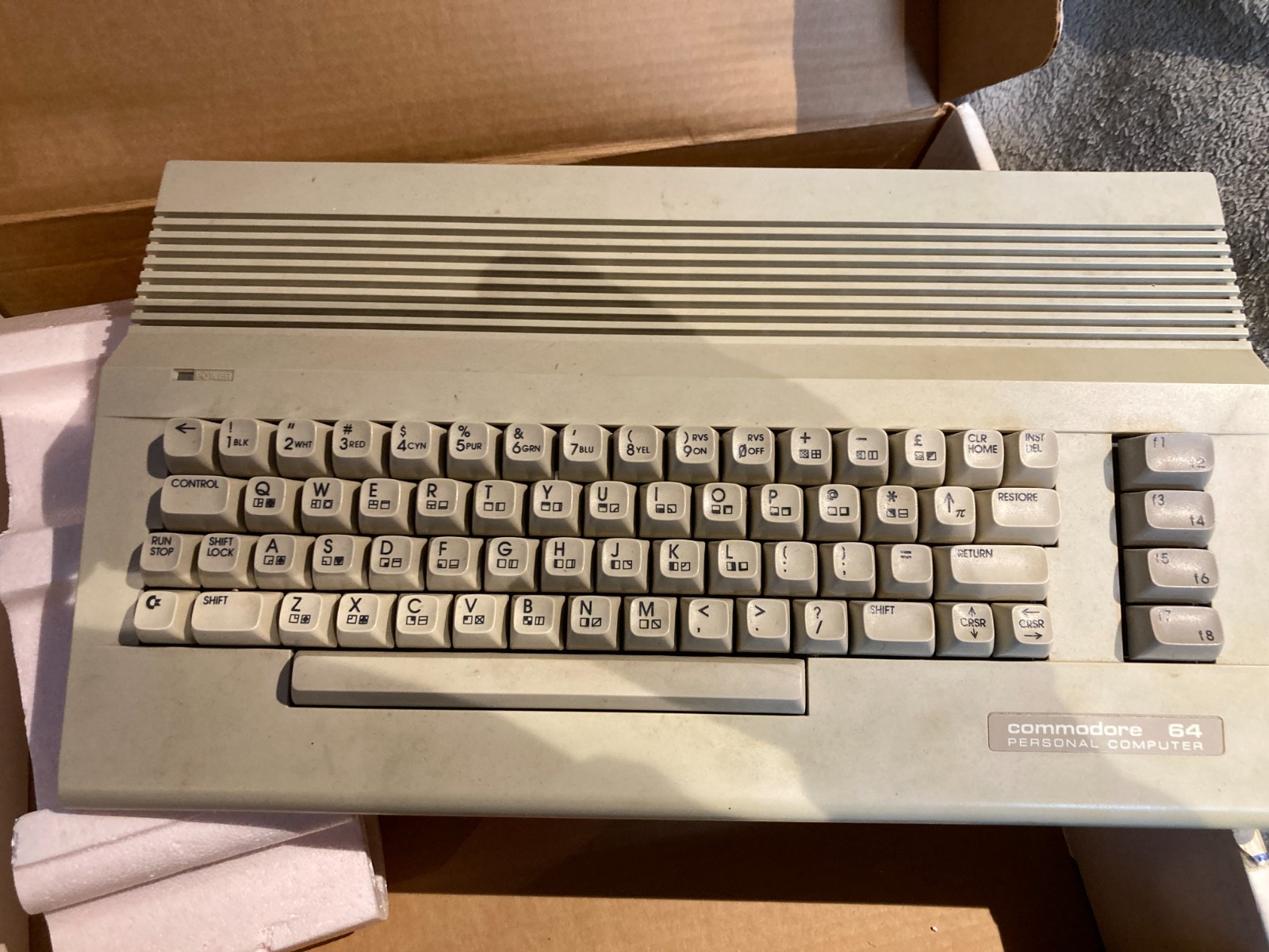 Commodore 64C Personal Computer W Box and Gaming Instructions Copies Parts As Is